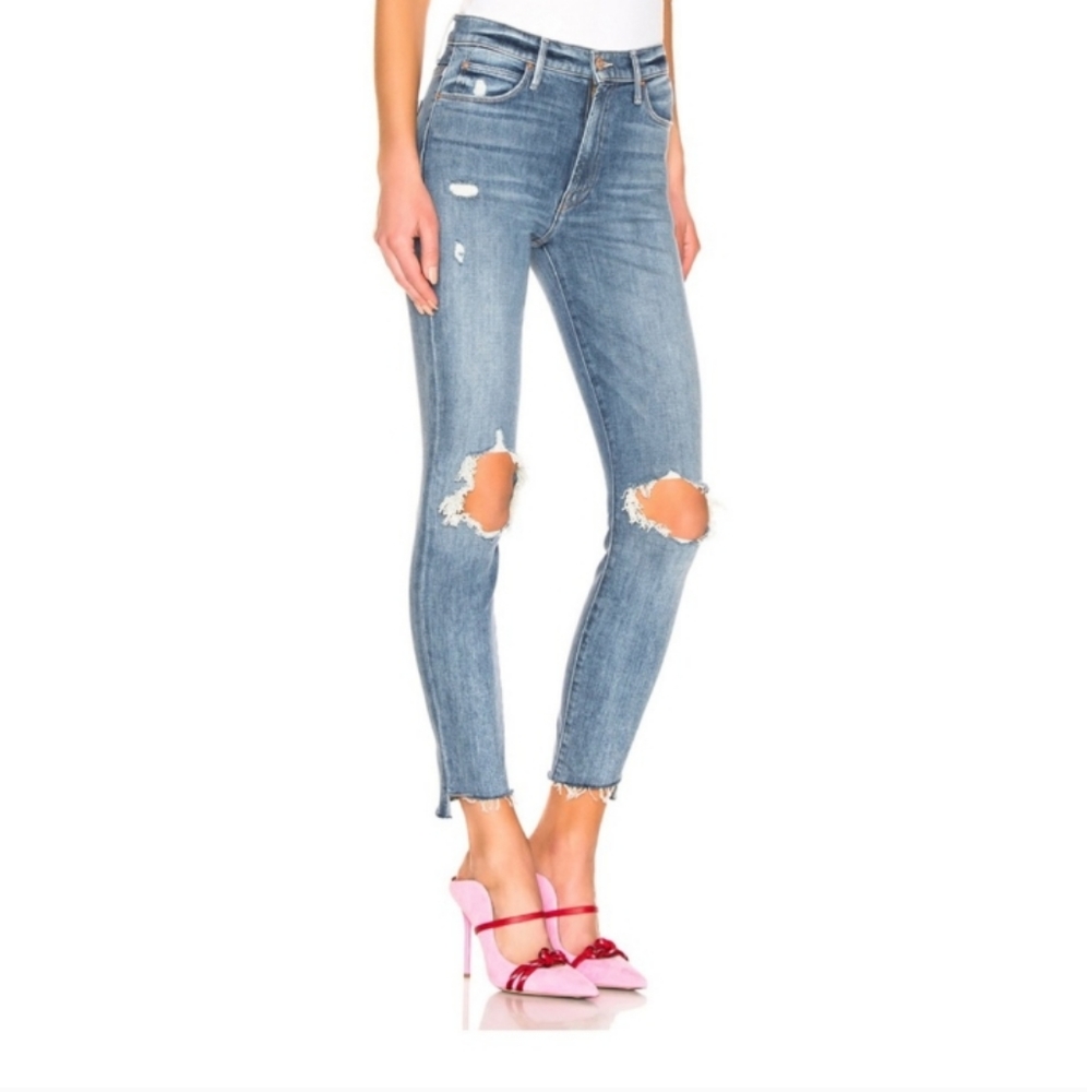 MOTHER Mid-Rise Skinny Leg Jeans